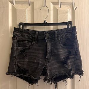 American Eagle Super Stretch Midi Dark Jeans Shorts size 6